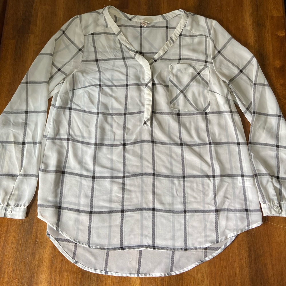 MERONA Plaid Checkered Blouse, XXL